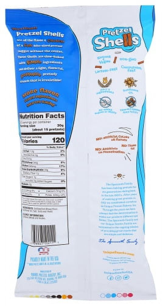 (3 pack) Unique Snacks - Pretzels Pretzel Shells Original, 10 Oz
