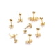 thumbnail image 5 of Pendientes de circonita con forma de copo de nieve, pendientes de bola giratoria de acero inoxidable, joyería creativa para perforar la oreja, pendientes de estrella de cinco puntas, 5 of 6