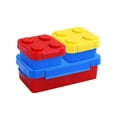 thumbnail image 1 of Boîte à Lunch Blocs de Construction Modulaire pour Enfants Étudiants Conteneur de Stockage Alimentaire Bento Vaisselle, 1 of 6
