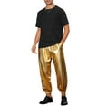 thumbnail image 2 of INSPIRE CHIC Metallic T Shirt for Men's Sparkly Short Sleeve Party Tee Shiny Club Glitter T-Shirt, 2 of 4