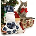 thumbnail image 4 of Christmas Stockings for Cat Dog Burlap Paw Stockings for Pet Buffalo Plaid Santa Stocking Fireplace Hanging Stockings Personalize Christmas Decoration, 4 of 4