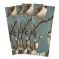 thumbnail image 2 of Sparrows Among Flowers Kitchen Towels Set of 4 Tea Towels for Kitchen Decorative Waffle Dishcloths 28x18in, 2 of 7