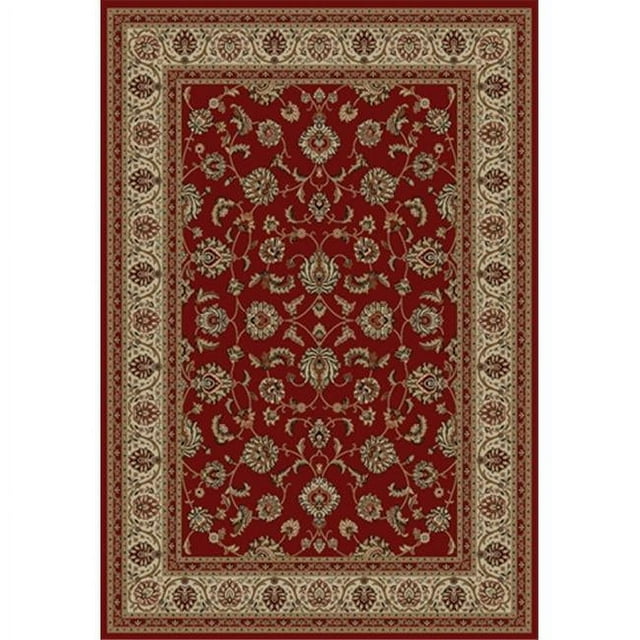 Infinity Home 549304 Barclay Sarouk 3 ft. 11 in. x 5 ft. 3 in. Rectangular Area Rug in Red