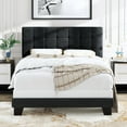 thumbnail image 6 of Allewie Queen Size Panel Platform Bed Frame with Adjustable High Upholstered Headboard, Grey, 6 of 12