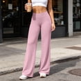 thumbnail image 2 of Yoga Pants for Women Wide Leg Casual Lounge Yoga Workout Pant Solid Color High Waist Leggings Workout Booty Lifting, 2 of 10