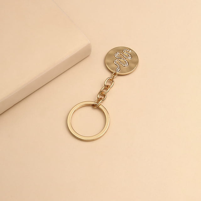 IDEANATEGRATE 2Ud Llavero Decorativo Dorado Con Para Uso En Llaves Y Accesorios De