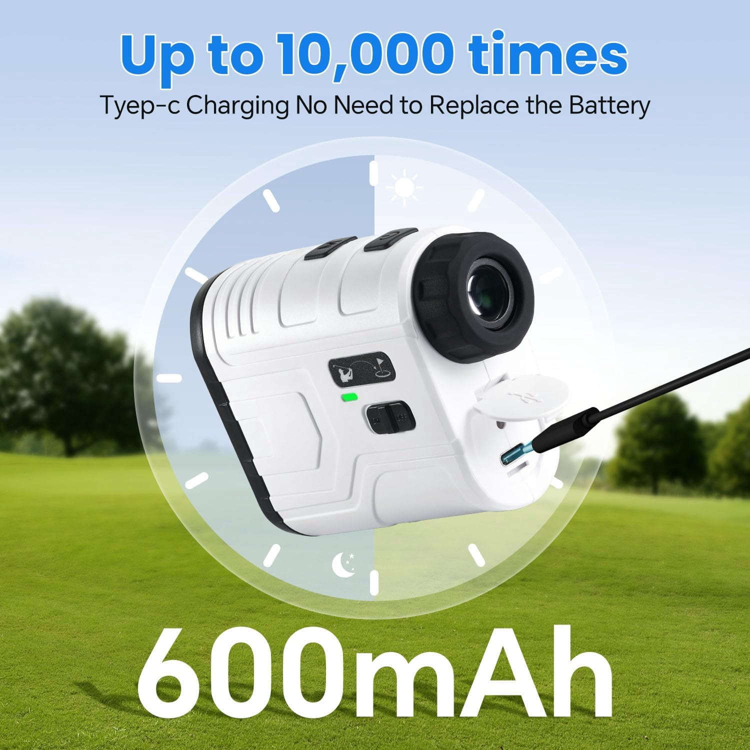 CozyNestFinds Golf Range Finder with Slope, Switch for Tournament, 1200 Yards Rechargeable Laser Rangefinder, 7X Magnification, Flag Lock Vibration, Distance Measuring Device Accessory for Men