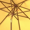 thumbnail image 4 of SAFAVIEH Cannes 9' Market Push Wooden Patio Umbrella, Yellow, 4 of 5
