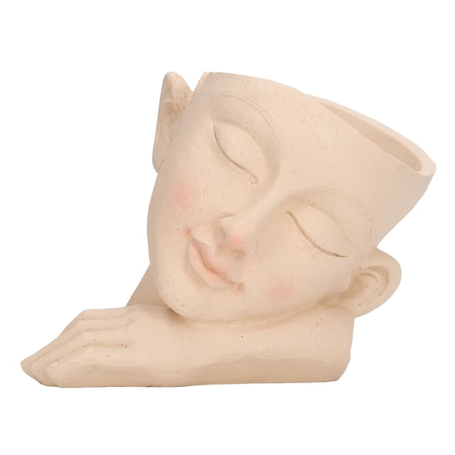 Head Planter,Face Flower Pot Sleeping Head Planter Pot Succulent Planter Sturdy Construction