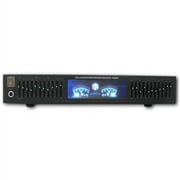 Mr. Dj DEQ500 Dual Band Stereo Graphic Equalizer with 10 Band EQ Blue Leds and Dual Vu Meters Level Monitor
