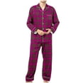 thumbnail image 2 of Ashirexll Mens Pajamas Set, Two Piece Sets, Casual Button Turndown Print Long Sleeve Pajama Set With Elastic Waist, 2 of 7