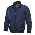 thumbnail image 1 of Men's Winter Jacket Mens Autumn And Winter Casual Solid Color Tooling Wind Jacket Zipper Coat, 1 of 3