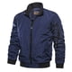 thumbnail image 1 of Chaqueta cortavientos con cremallera para hombre, informal, de color sólido, para otoño e invierno Pompotops  oipoqjl11085, 1 of 3