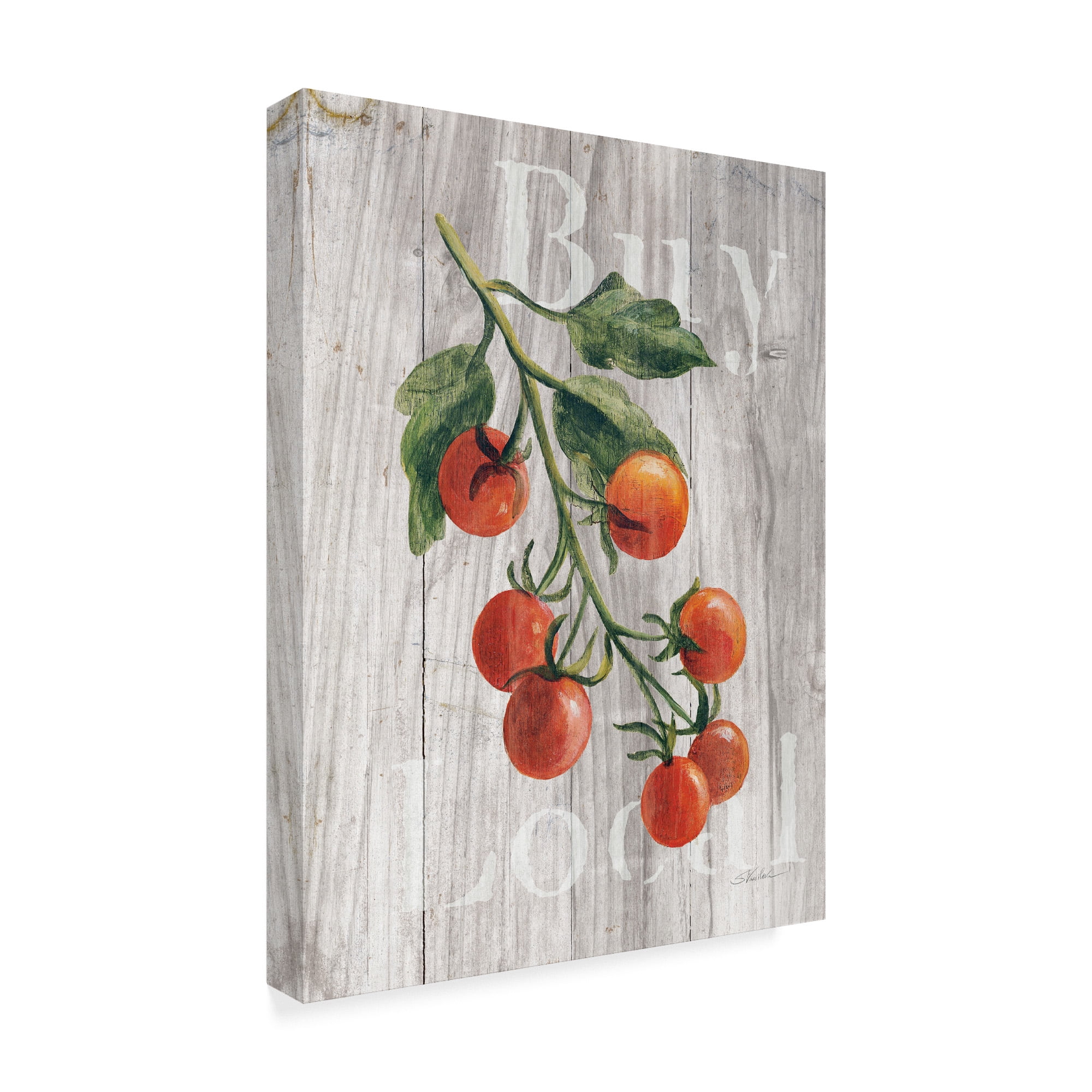 Trademark Fine Art 'Market Vegetables IV on Wood' Canvas Art by Silvia Vassileva