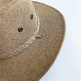thumbnail image 5 of Men's Summer Panama Sun Hat, Beach Cowboy Style with UV Protection, Jazz and British Top Hat Design for Casual Outdoor Wear, Travel, Vacation, and Cool Sun Hat Fashion for Sun Shade and Style - Black, 5 of 8