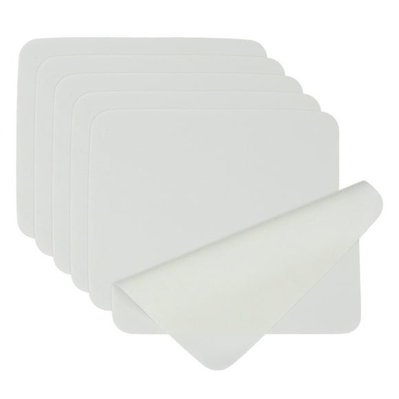 Glasses Cleaning Cloth 6.9" x 5.7" , Microfiber Eyeglasses Cleaner Cloths Soft Suede Wipe Screen, Light Gray 6 Pcs