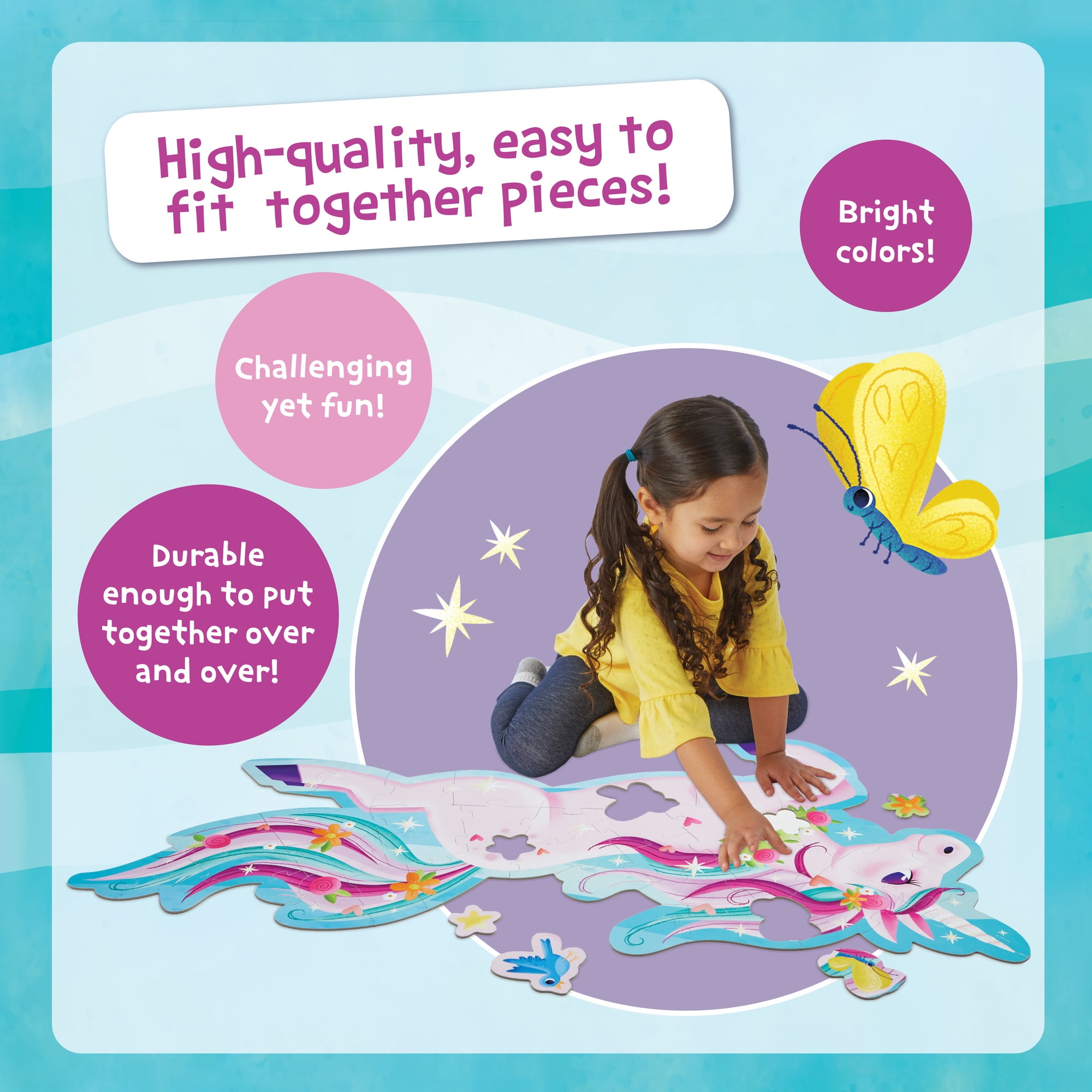 Peaceable Kingdom Shiny Puppy Floor Puzzle – 43-Piece Giant Floor Puzzle  for Kids Ages 3 & up – Fun-…See more Peaceable Kingdom Shiny Puppy Floor