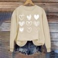 thumbnail image 3 of Yuyuzo Chandails en Molleton pour Femmes Décontractés Saint-Valentin Manches Longues Col Rond Ample Ajusté Mince Chandail Tops, 3 of 5