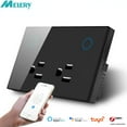 thumbnail image 2 of Melery Smart US Wall Outlet 10A Zigbee-Enabled with Tuya & Smart Life App Tempered Glass Pane lTiming & Remote Control Function, 2 of 7