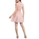thumbnail image 3 of Vestido Casual de Verano Floral con Volantes y Cuello en V de Manga Corta para Mujeres XL Beige, 3 of 5