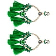thumbnail image 1 of Pendientes Qarigey Aleación Borla Colgante Multicolor Verde, 1 of 6