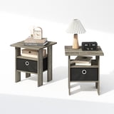 Furinno Tidur Cassettiera 3 Cassetti - Design Semplice, Legno Ingegnerizzato, Colore Rovere Francese Grigio - 3