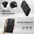 thumbnail image 5 of CaseMe Case for Samsung Galaxy A16 Wallet Case for Women Men, Fashion Durable PU Leather Magnetic Flip Lanyard Strap Wristlet Zipper Card Holder Wallet Phone Case for Samsung Galaxy A16 6.7-inch, 5 of 9