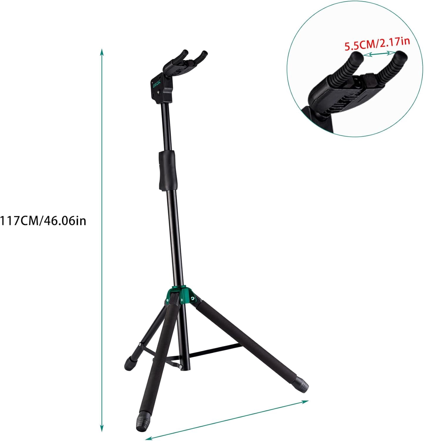 Guitar Stand - Heavy Duty Auto-Lock, Adjustable for Acoustic/Electric Guitars & Bass, 33lbs Capacity, 360° Non-Slip Base | Portable for Stage/Travel/Studio