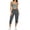 Dark Gray, variant on Womens Straight Leg Capri Cargo Pants High Waisted Button Closure Cropped Trousers with Pockets Casual Work Hiking Pants Dark Gray