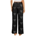 thumbnail image 6 of zbxnLI Plus Size Pajama Pants for Women Heart Printed Pjs Sleep Pants Comfort Waist Wide Leg Lounge Pants, 6 of 6