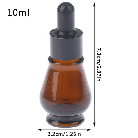 10ml Empty brown Glass Dropper Bottles with Pipette for Essential Oil 1pcs