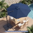 thumbnail image 4 of Costway Parasol Déporté de Patio 10 Pi avec Rotation à 360°, Réglage d'Inclinaison Facile, 8 Baleines Bleu Marine, 4 of 10