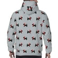 thumbnail image 7 of Wukai Polka Dot Christmas Dog Print Men Hoodies Fleece Sweatshirts Long Sleeve Sweaters Pullover Fall Outfits Winter Clothes-Small, 7 of 7