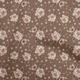 thumbnail image 1 of oneOone Rayon Brown Fabric Floral Sewing Material Print Fabric By The Yard 56 Inch Wide, 1 of 4