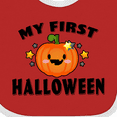 thumbnail image 4 of Inktastic My First Halloween with Pumpkin and Stars Boys or Girls Baby Bib, 4 of 4