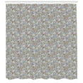thumbnail image 3 of Ambesonne Nature Shower Curtain, Autumn Forest Leaves, 69"Wx70"L, Pale Grey and Multicolor, 3 of 3