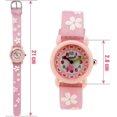 thumbnail image 2 of Reloj impermeable de silicona Rojo Verde con dibujos animados de flores de cerezo 3D para niños, 2 of 5
