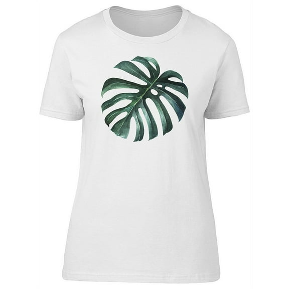 Tripical Leaf Illustration T-Shirt Women -Image by Shutterstock, Female Medium