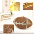 thumbnail image 4 of Football Bling Purse Rhinestone Clutch Purses for Women Crystal Ball Purse Rugby Ball Shaped Bag with Shoulder Chain, 4 of 7