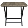 thumbnail image 4 of Mesa plegable VidaXL, muebles de jardín para exteriores, poliratán, plegable, gris, patio/balcón, 4 of 7