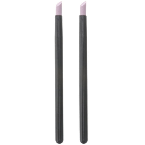 2 piezas de varillas para pulir uñas, empujador de cutículas, removedor de piel muerta, herramientas de manicura