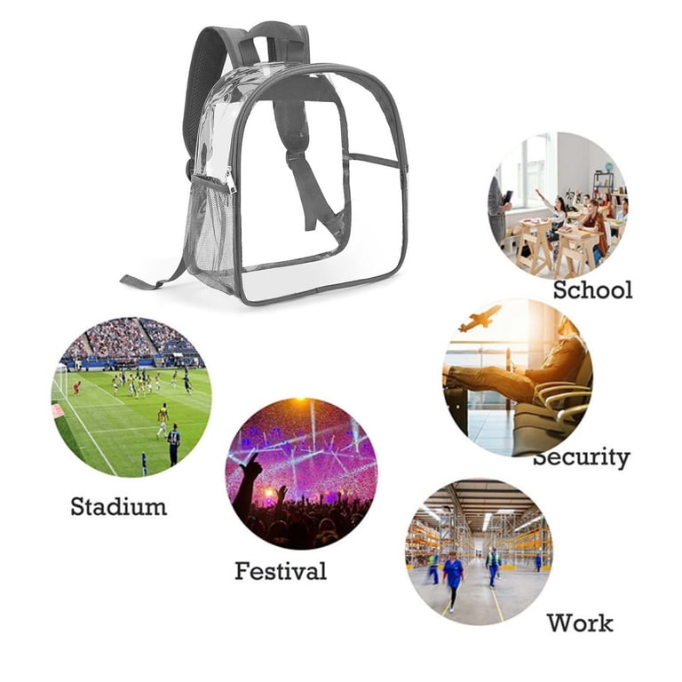 HengDidi Stadium Approved Clear Transparent Backpack  display picture 1