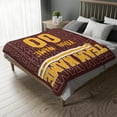 thumbnail image 3 of W Throw Blanket for Men Women Boy Custom Name and Number Gifts, 3 of 5