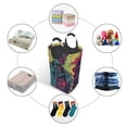thumbnail image 4 of Xecao Neon Zombie Skull for Laundry Basket,Collapsible Large Laundry Hamper,Wash Bag for Laundry Room, Rolling Laundry Basket with Handles, 4 of 5