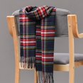 thumbnail image 1 of Bufanda de celosía con borlas para hombre y mujer, chal clásico cálido de Cachemira, hijab largo para otoño e invierno, 180x35cm Fivean unisex, 1 of 2
