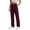 Wine, variant on Lumosvexa Women's Drawstring Pants, Side Pockets Straight Leg Elastic Waist Fall Active Casual Pants Gray L