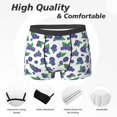 thumbnail image 2 of Men's Boxer Briefs, Blueberry Print green Soft Comfy Mens Underwear Boxer Briefs Breathable With Widen Waist, 2 of 7