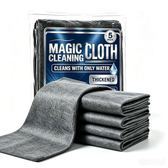 Genie Magic Cleaning Cloth, 5 Pack XXL Microfiber Cleaning Cloths
