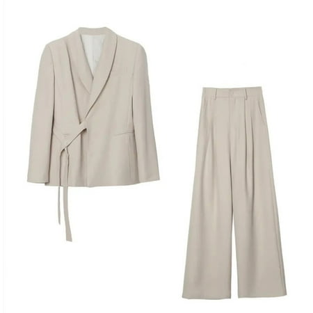 

2023 Light luxury high-end fashion trend style suit set French light cooked wind two-piece set