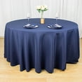 thumbnail image 3 of BalsaCircle 120" Navy Blue Round Premium Polyester Tablecloth Wedding Table Linens, 3 of 5